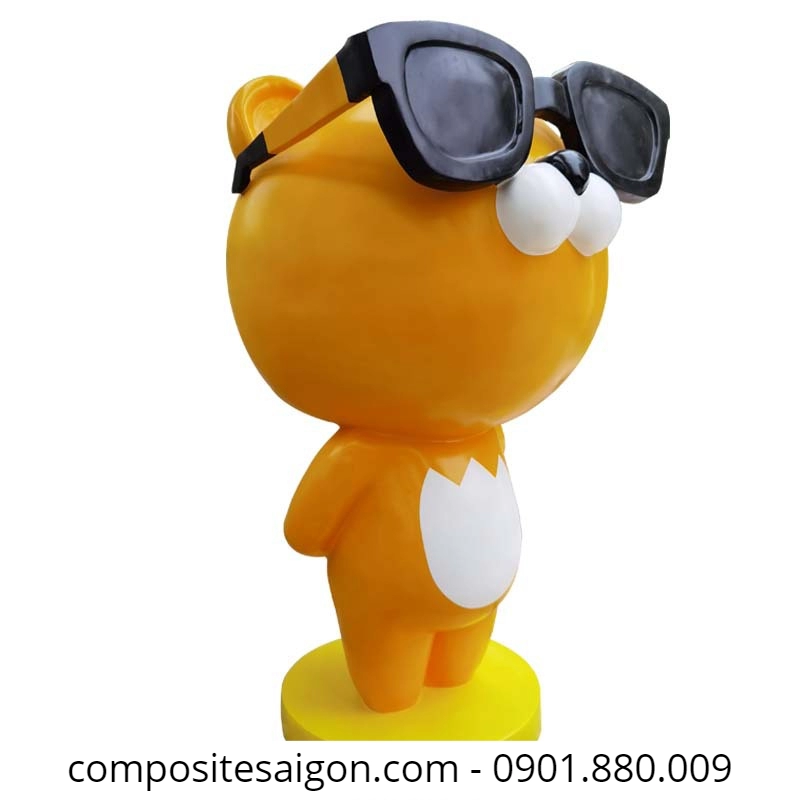 mo hinh bang nhua composite cao cap9 1 820 - Mô hình hoạt hình gấu vàng composite cao cấp cao 1600mm